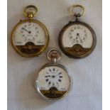 3 early 20th century pocket watches, one silver