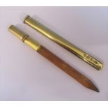 9ct gold pencil holder London 1925 weight 3.5 g