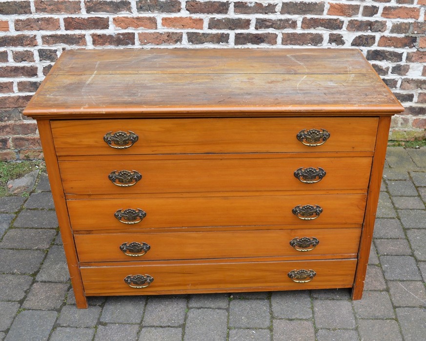 Victorian satinwood chest of drawers (split)