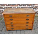 Victorian satinwood chest of drawers (split)