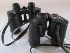 Pair of Carl Zeiss Jena 10 x 50 binoculars & a pair of Yashica 10 x 50 binoculars
