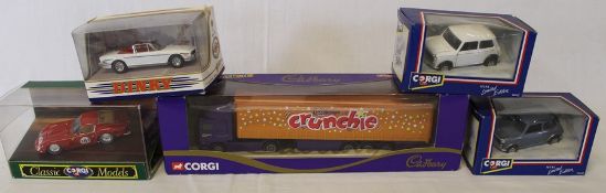 Corgi Crunchie Lorry, Classic Model Ferrari D739, 2 Limited Edition Minis 94145 & Matchbox Dinky