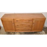 1960's Ercol 3 drawer sideboard with Ercol labels L 156cm D 45cm H 69cm