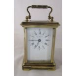 London Clock Co brass carriage clock (height excluding the handle 11 cm)