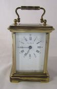 London Clock Co brass carriage clock (height excluding the handle 11 cm)