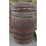 Large French wine barrel (142cm high)