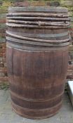 Large French wine barrel (142cm high)