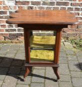 Small Victorian display cabinet / table on castors