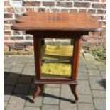 Small Victorian display cabinet / table on castors