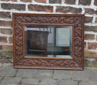 Carved wooden mirror 63 cm x 50 cm (inscribed MAB Mary Alexandra Baily)