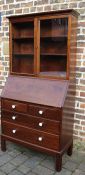 Walnut bureau bookcase