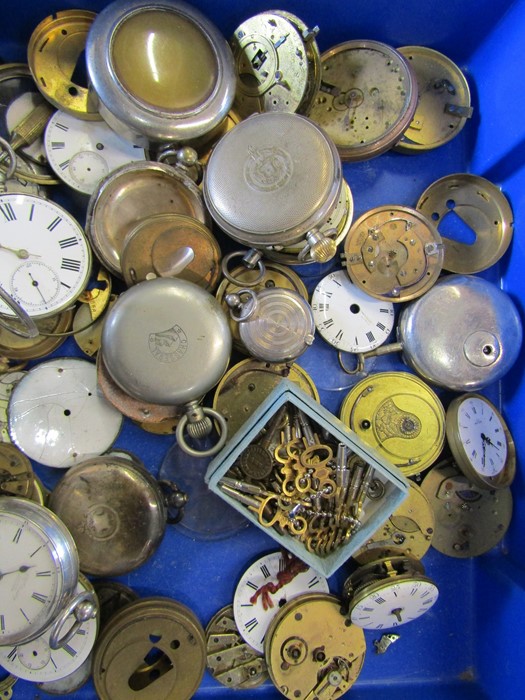 Quantity of pocket watch parts inc some silver - Image 3 of 4