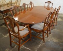 8 Hepplewhite style dining chairs & Regency style dining table (extending to 220 cm x 107 cm)