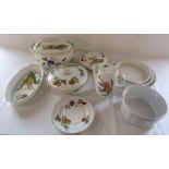 Selection of Royal Worcester 'Evesham' table ware inc large tureen together with assorted white