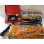 Corgi Rockets Clover leaf special, selection of vintage board games inc Careers, Go for Broke and