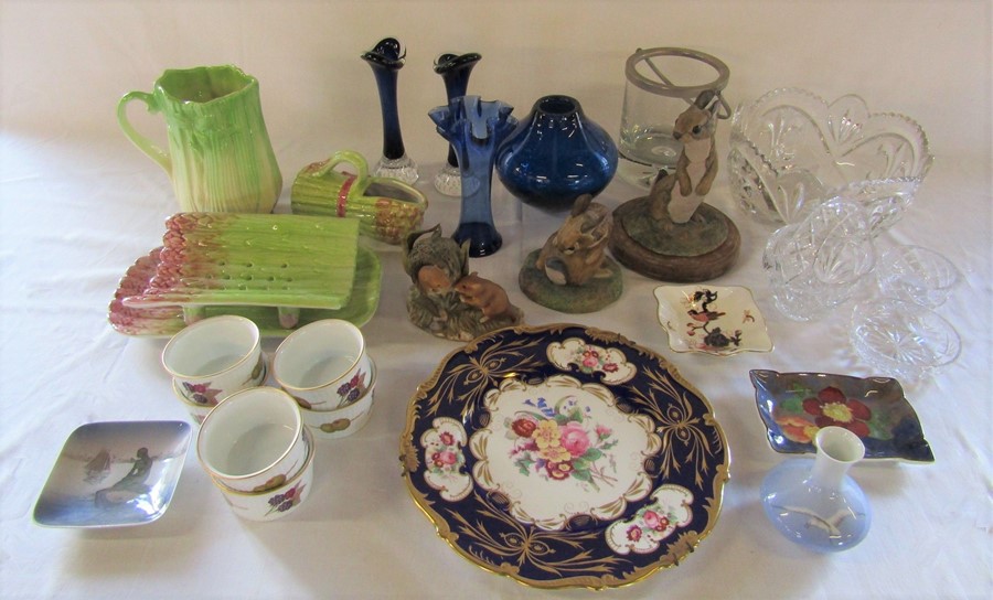 Assorted ceramics and glassware inc Sylvac, Akita, Border Fine Arts (1 af), Royal Doulton, Coalport,