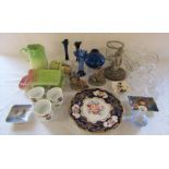 Assorted ceramics and glassware inc Sylvac, Akita, Border Fine Arts (1 af), Royal Doulton, Coalport,