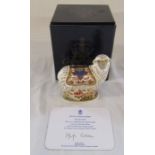 Boxed Royal Crown Derby paperweight - Imari Ewe exclusively from the Royal Crown Derby Visitors