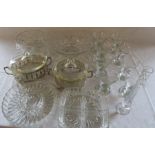 Various glassware inc 8 dessert dishes and tureens