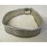 Silver mesh bracelet L 8" weight 1.07 ozt / 33.5 g