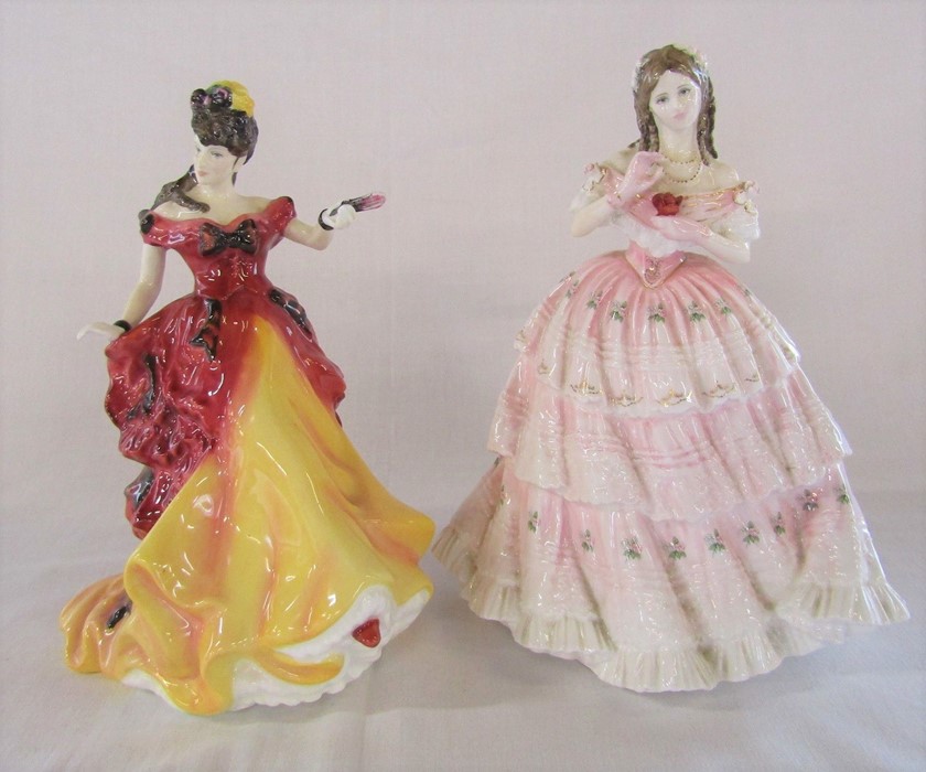 2 boxed Royal Doulton figurines - Belle HN 3703 and Red red rose HN 3994 limited edition no 3541/