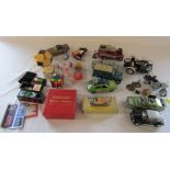 Assorted puzzle games and die cast cars