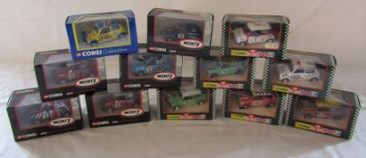 Assorted boxed Corgi die cast cars relating to the Mini including Mini Mania