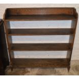 Oak bookcase Ht 104cm W 100cm