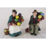 Royal Doulton 'The old balloon seller' HN 1315 and 'The balloon man' HN 1954