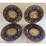 Set of 4 Caverswall 'Golden Seasons' cabinet plates painted by Neil Higgins limited edition 91/100