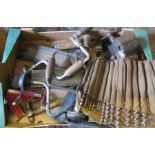 Box of assorted hand tools