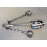 2 silver coffee spoons London 1938 and a silver teaspoon London 1929 total weight 1.32 ozt