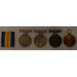 2 WWI medals (1914-18 war medal & the victory medal) awarded to 1st Air Mechanic S Hewson & WWII