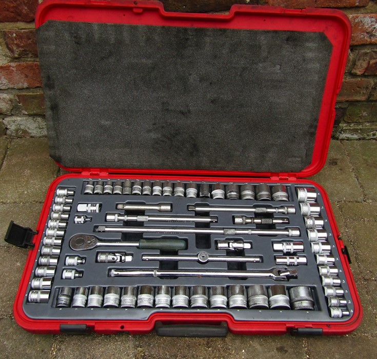 Large cased Kennedy socket set