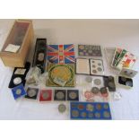 Quantity of coins inc crowns, uncirculated collectable coins, Tower Mint coin, Falkland Island