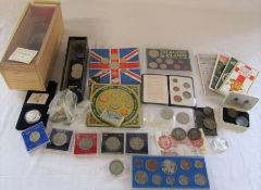 Quantity of coins inc crowns, uncirculated collectable coins, Tower Mint coin, Falkland Island