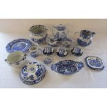 Various blue and white ceramics inc Spode Italian coffee set