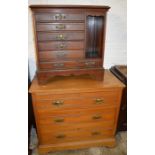 Victorian chest of drawers & a music cabinet