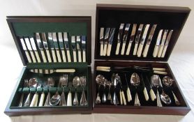2 cased canteens of cutlery