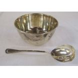 Silver bowl H 5 cm D 10 cm Sheffield 1963 and spoon Sheffield 1964, weight 4.94 ozt