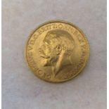George V full gold sovereign 1912