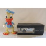 Walt Disney Productions Donald Duck rubber figure 1962 & boxed AMG collectors model Black Falcon