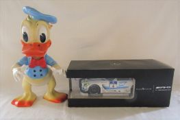 Walt Disney Productions Donald Duck rubber figure 1962 & boxed AMG collectors model Black Falcon
