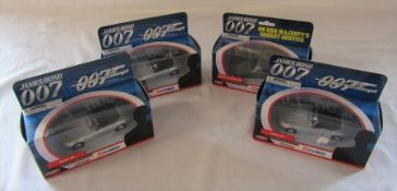 4 boxed Corgi James Bond die cast cars inc The world is not enough & On her Majesty's secret