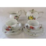 Herend porcelain part tea set for two