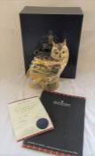 Boxed large Royal Crown Derby limited edition paperweight - Long eared owl no 174/300, gold stopper,