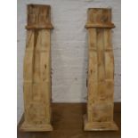 Pair of stripped pine shop front corbels