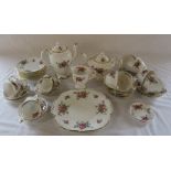 Crown Staffordshire floral part tea and coffee set