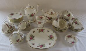 Crown Staffordshire floral part tea and coffee set