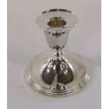 Silver candlestick (weighted bottom) Birmingham 1956   H 9 cm